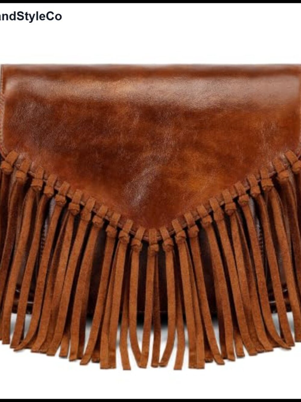 Fringe Crossbody Bag Vegan Leather Women Handbag Adjustable Strap